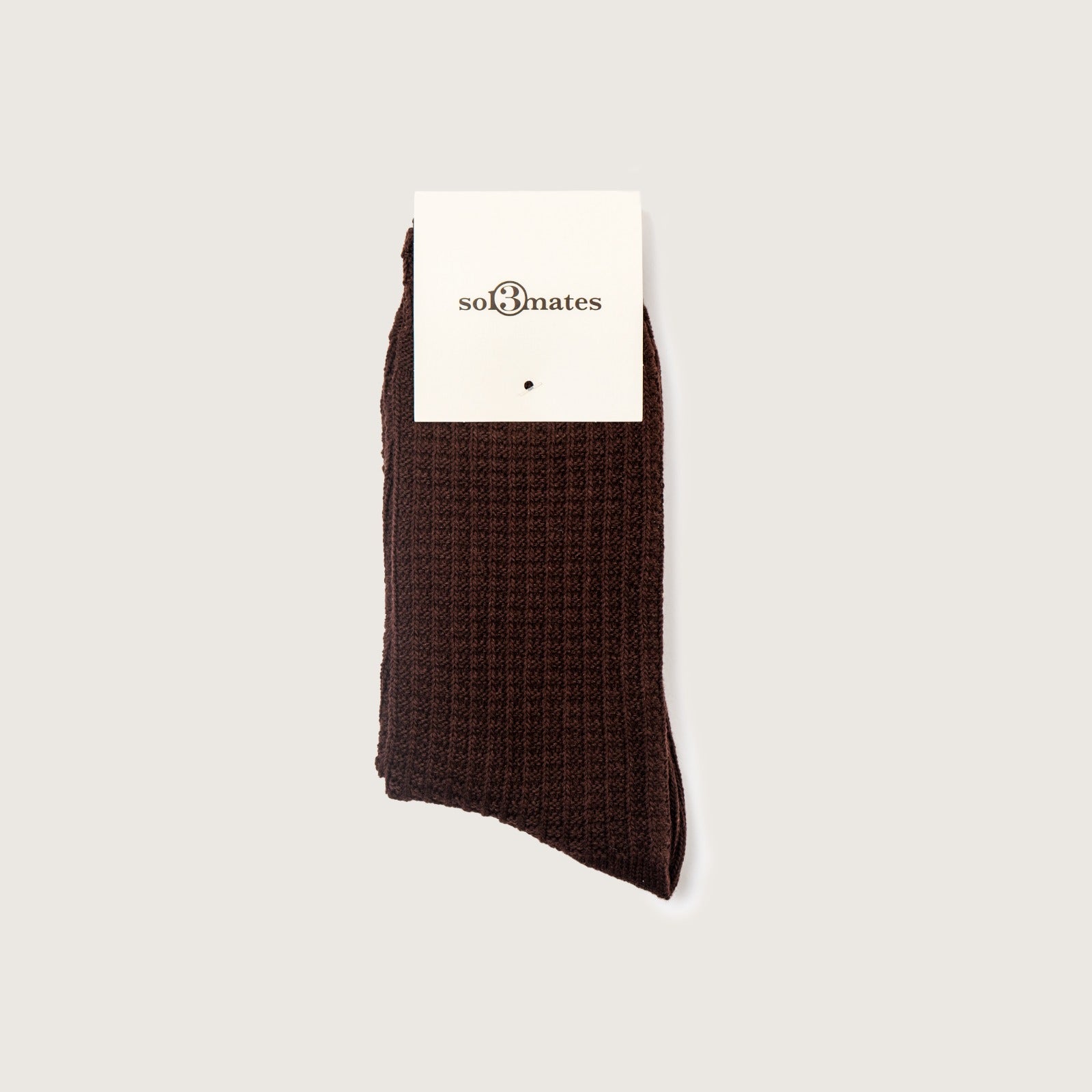 Waffle Crew Sock - Mocha