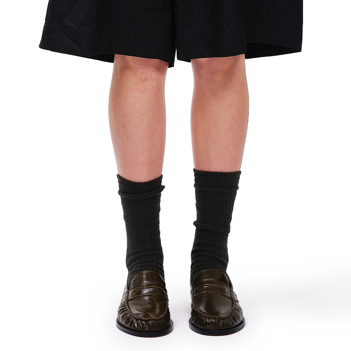 Waffle Crew Sock ⎸ Black