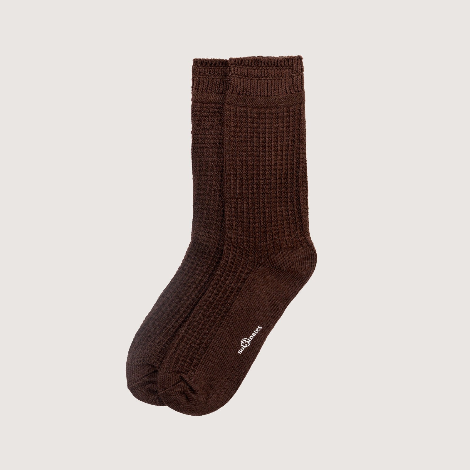 Waffle Crew Sock - Mocha
