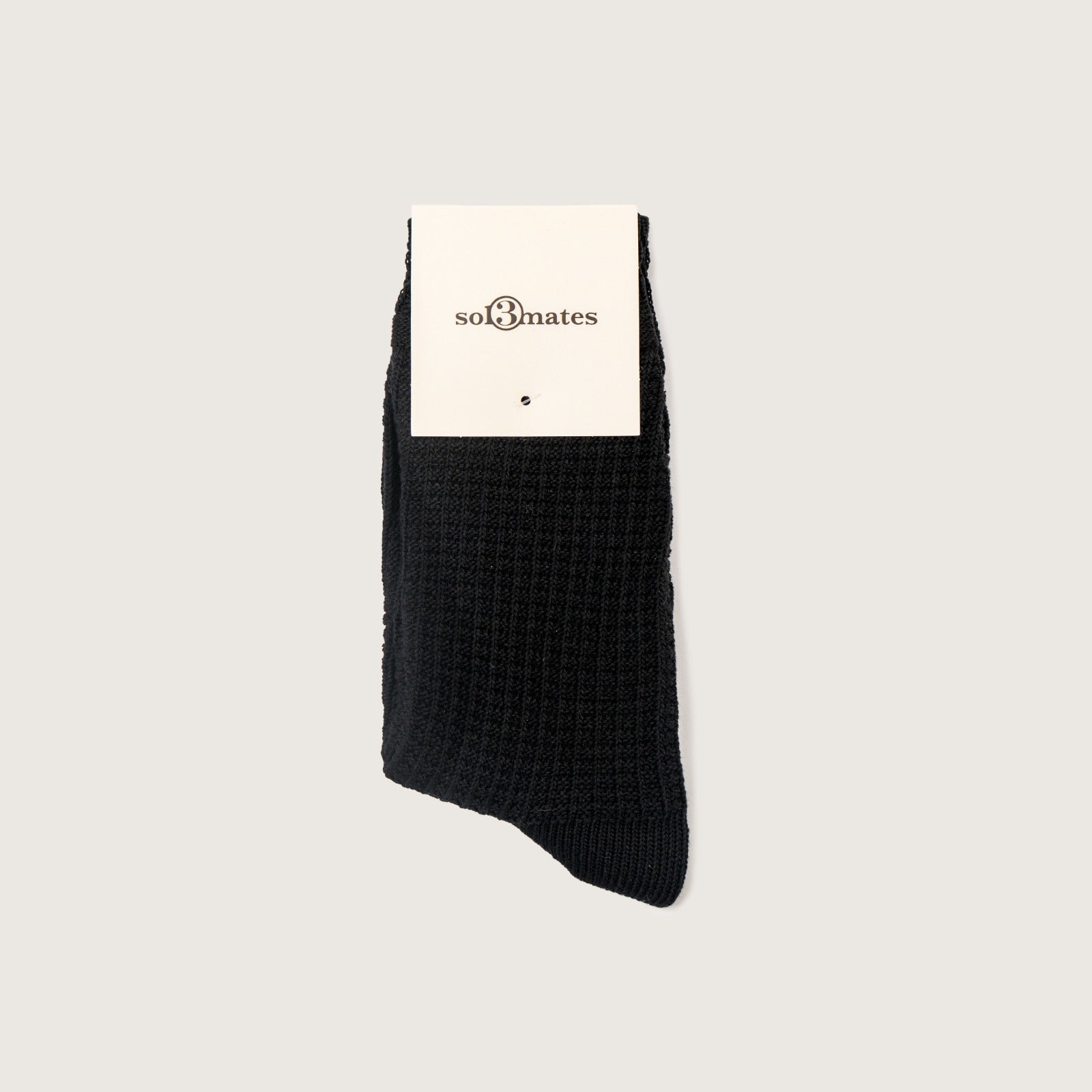 Waffle Crew Sock ⎸ Black
