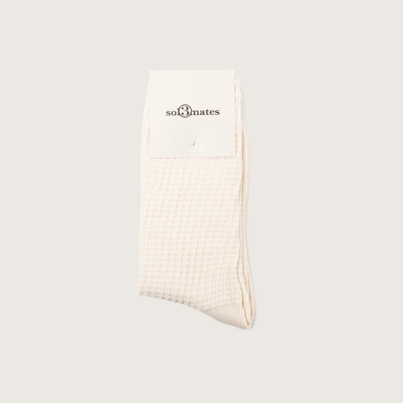 Waffle Crew Sock ⎸ Cream